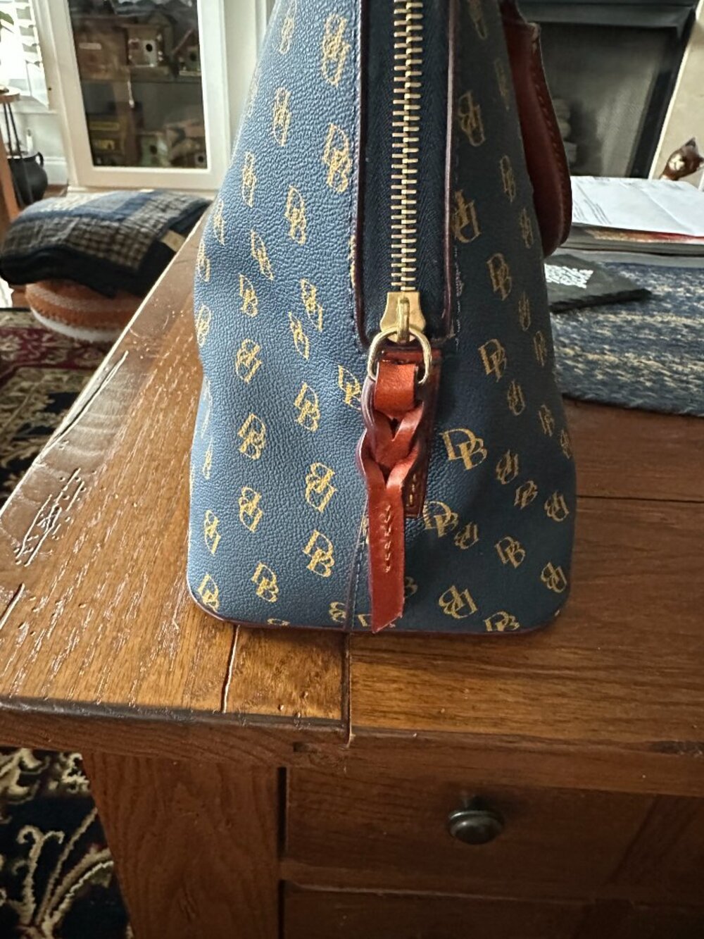 Dooney and Bourke Gretta  blue domed satchel - Picture 9 of 9